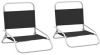 VidaXL Strandstoelen 2 st inklapbaar stof zwart online kopen