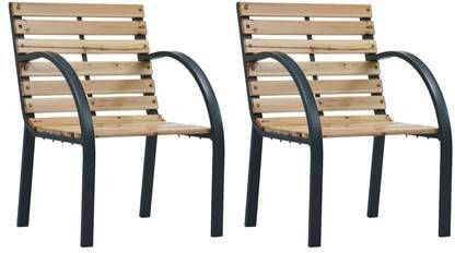 vidaXL Tuinstoelen 2 st hout