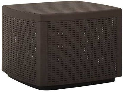 vidaXL Tuintafel 53x53x40 cm kunststof mokkakleurig