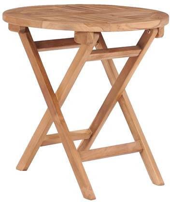 vidaXL Tuintafel inklapbaar 45 cm massief teakhout