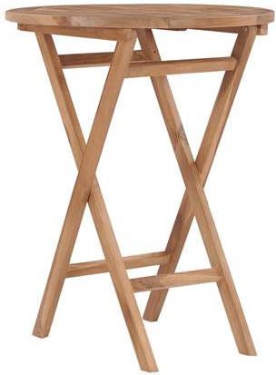 vidaXL Tuintafel inklapbaar 60 cm massief teakhout