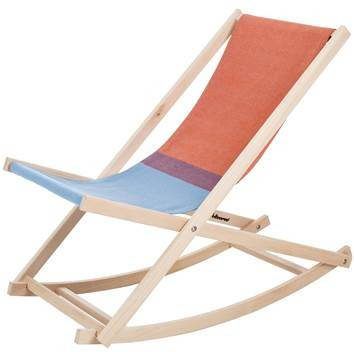 Weltevree Beach Rocker Schommelstoel Rood/Blauw
