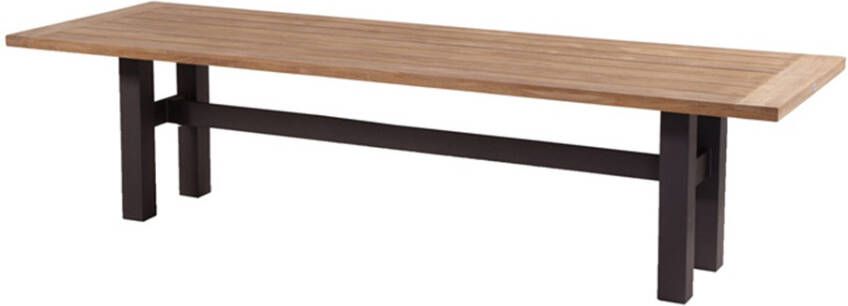 Warentuin Hartman Tuintafel Sophie Yasmani Zwart Bruin Teak 300 X 100cm