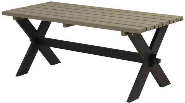 Plus Danmark Tafel vuren geimpregneerd | Nostalgi zwart en grijsbruin 76 x 177 x 72 cm
