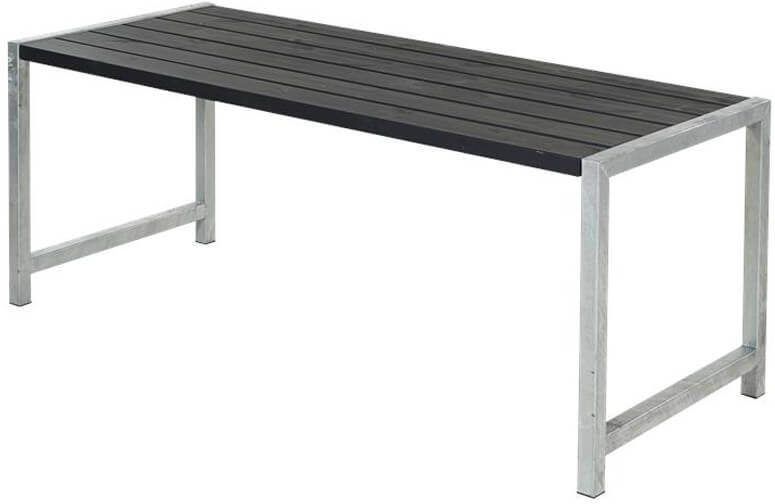 Plus Danmark Tuintafel Plankesaet | Hout & Staal | 186 x 77 x 73 cm