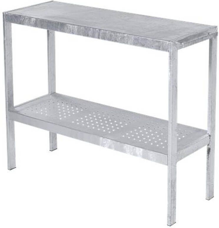 Plus Danmark Tuintafel verzinkt staal | Oppottafel 40 x 110 x 90 cm