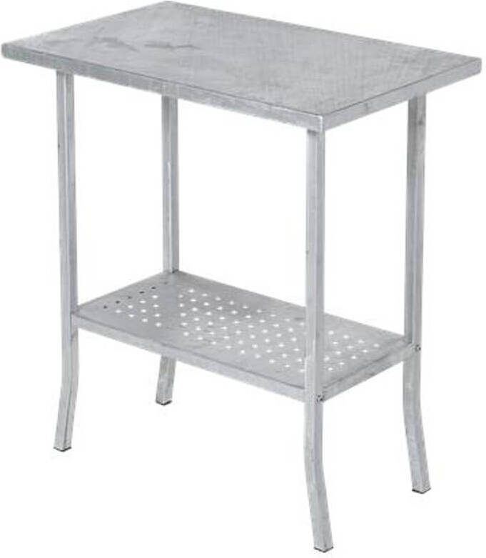 Plus Danmark Tuintafel verzinkt staal | Oppottafel 45 x 75 x 80 cm