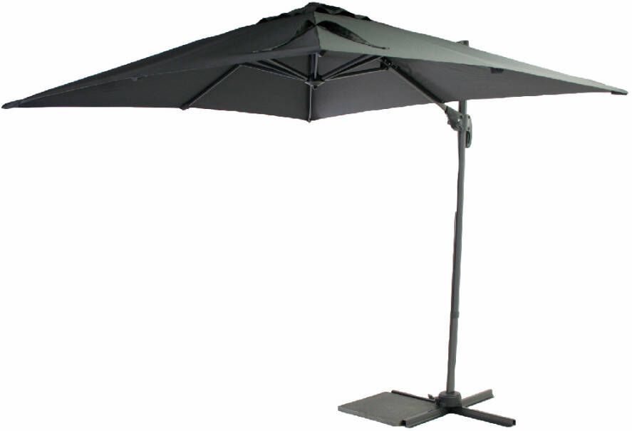 SenS-Line SenS Line Honolulu zweefparasol vierkant 250x250 cm Antraciet