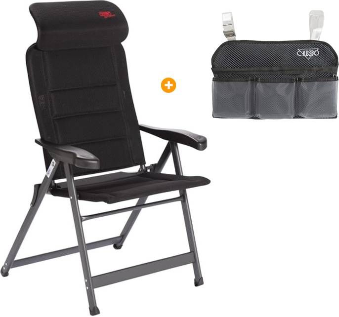 Crespo AP 237 Air Deluxe Compact Campingstoel Zwart