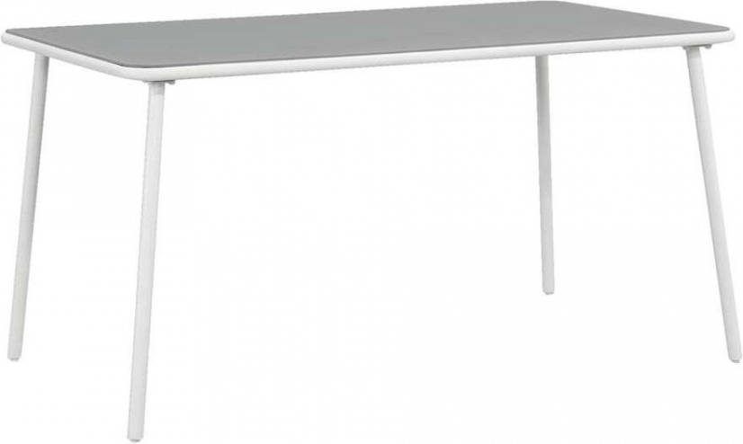 Leen Bakker Tuintafel Marseille grijs/wit 145x80x74, 5 cm