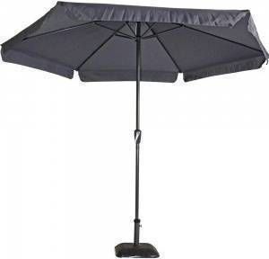 Lesli Living Lesli Parasol 'Gemini' Volant, kleur grijs, Ø3m