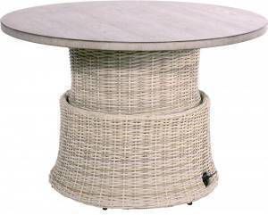 Lesli Living Lesli Ronde Verstelbare Loungetafel 'Soho Beach' Ø100cm, kleur Bruin