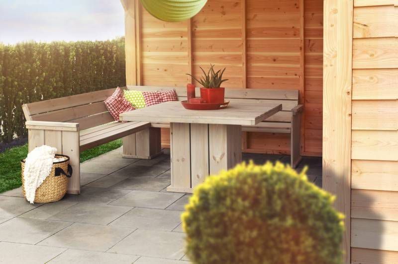 SenS-Line Toulouse tuintafel 118x118x74 cm licht grijs