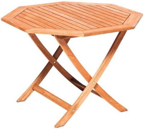 MERXX Tuintafel, Eucalyptus, inklapbaar, Ø 110 cm, bruin