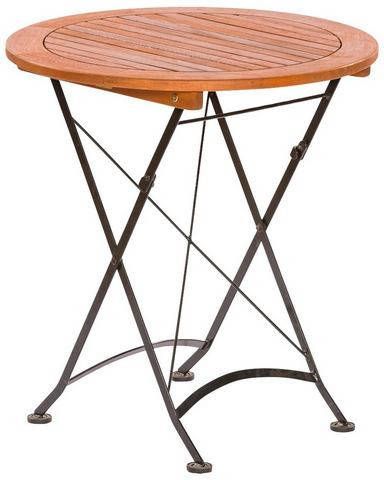 MERXX Tuintafel Schloßgarten, Eucalyptus, inklapbaar, Ø 70 cm, bruin