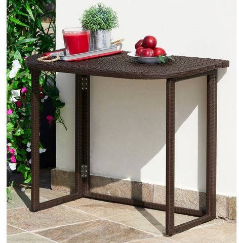 MERXX Tuintafel Rattan 50x90 cm