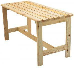 Express Bergen houten tuintafel onbehandeld 150 x 65 cm