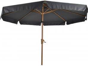 Lesli Living Lesli Parasol 'Libra' houtlook, kleur grijs, Ø3m