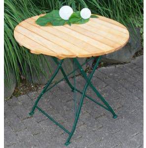 Express Tuintafel hout inklapbaar Bad Tolz groen frame ⌀ 77cm