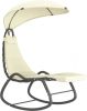 VIDAXL Tuinschommelstoel 160x80x195 cm stof cr&#xE8, me online kopen