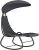 VIDAXL Tuinschommelstoel 160x80x195 cm stof grijs online kopen
