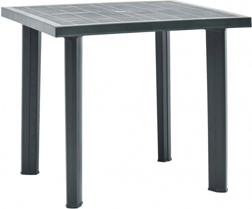 VIDAXL Tuintafel 80x75x72 cm kunststof groen