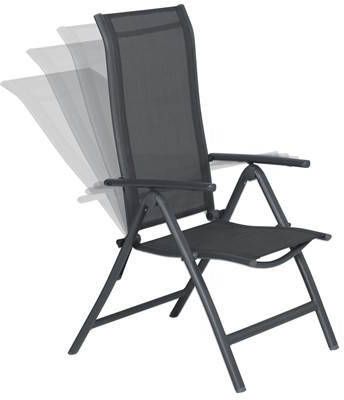 Garden Impressions Santos verstelbare tuinstoel donker grijs