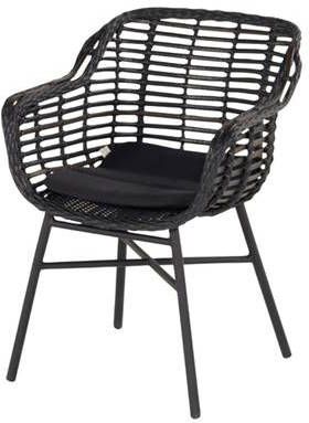 Hartman Tuinstoel 'Cecilia' Alu, kleur Zwart