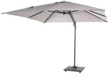 SenS-Line zweefparasol Borneo Deluxe Ø350 cm licht grijs