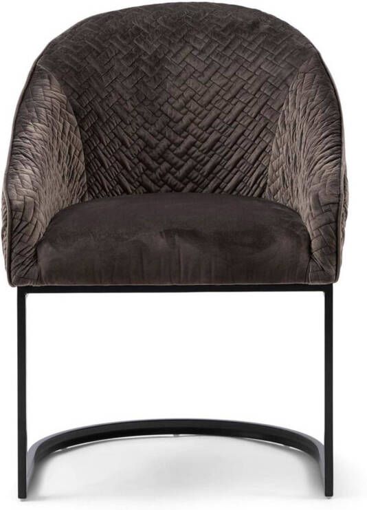 Rivièra Maison Eetkamerstoel 'Lincoln' Velvet, kleur Antraciet