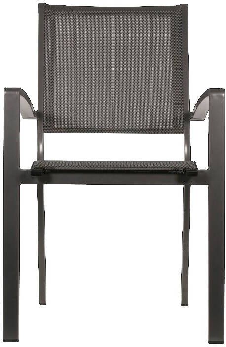 Express Tarragona Negro Stapelstoel aluminium zwarte tuinstoel